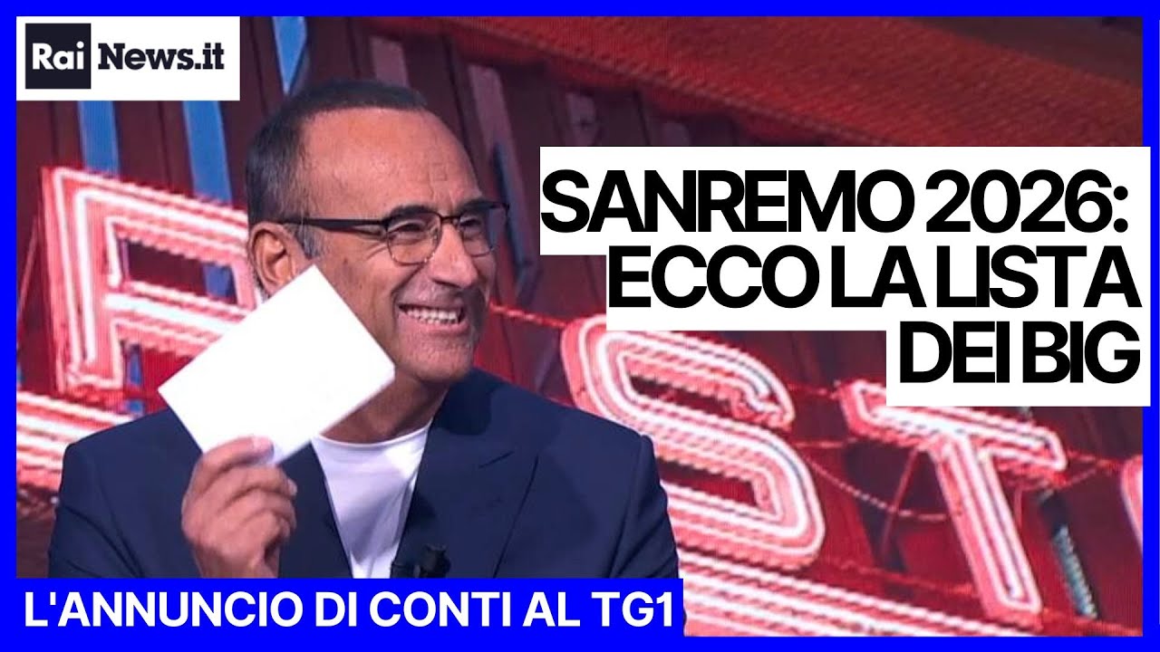 Sanremo 2026: ecco la lista dei Big