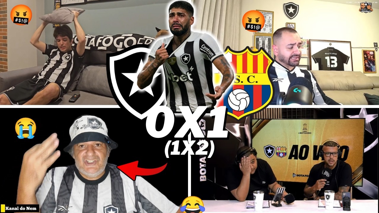 REAÇÕES DOS BOTAFOGUENSES ELIMINADOS E CHORO AO VIVO | BOTAFOGO 0 X 1 BARCELONA- LIBERTADORES 2026