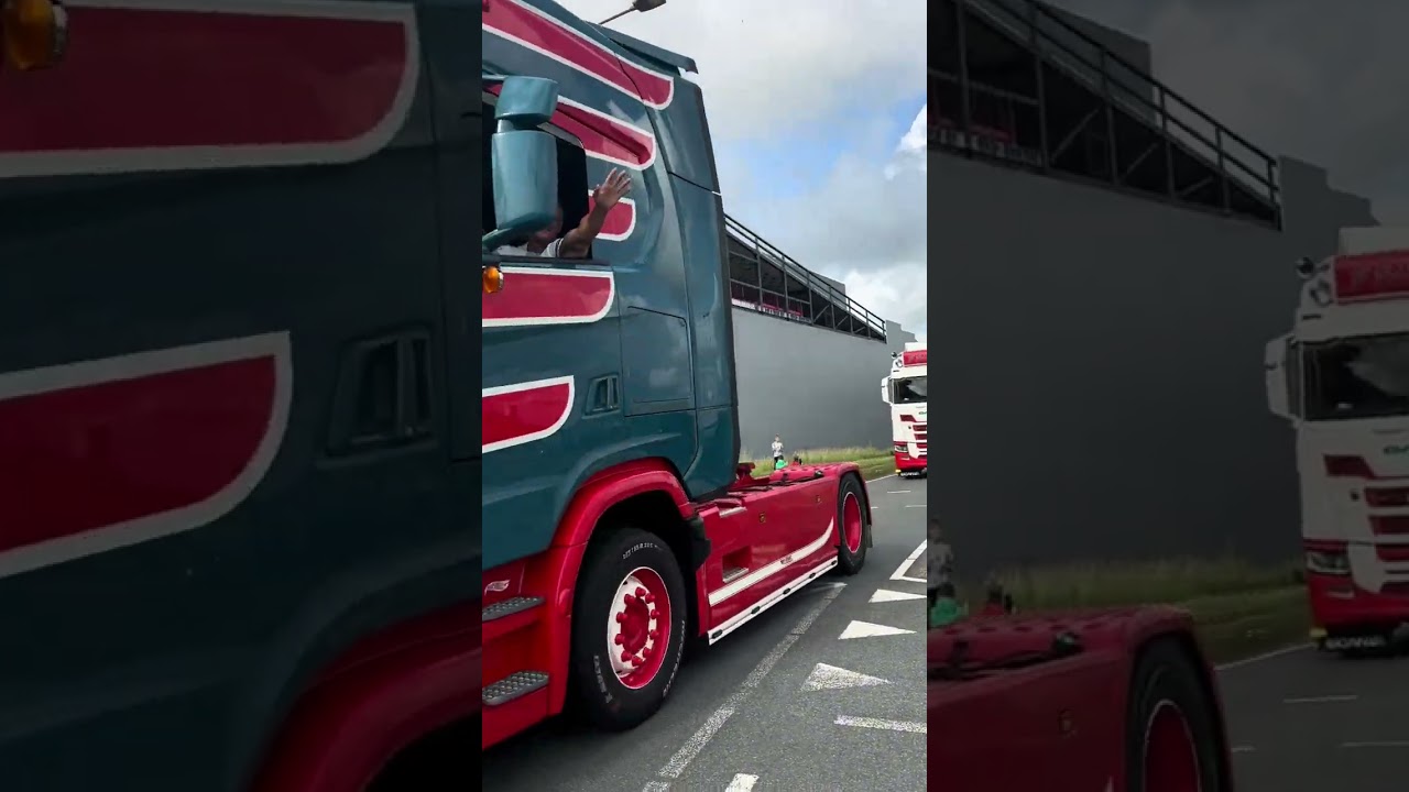 Trucks leaving Tekno event 2025 | Uittocht vrachtwagens.