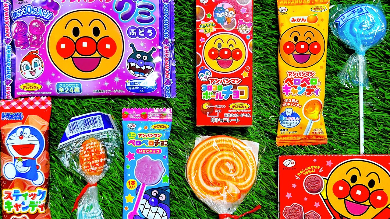 アンパンマン＆ドラえもんロリポップASMR 🍭 チョコレート割ってカリカリ音＋ネコネコグミ【満足感】 