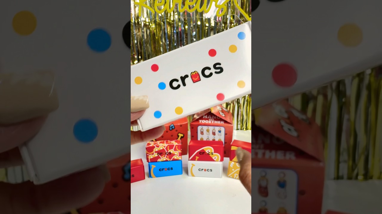 McDonalds X Crocs♥️💛Collab Happy Meal Toys! #mcdonalds #happymeal #crocs #collab #mcdonalds #asmr