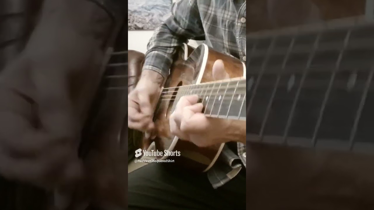 Screaming Framus Parlour Acoustic Guitar Blues riff (variation) #acousticblues #rawblues