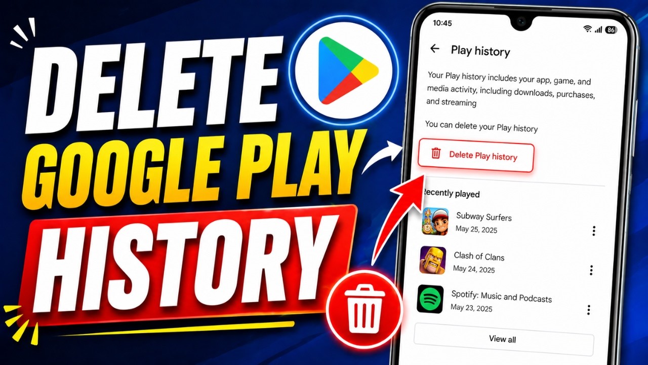 Delete Google Play History - Clear Search & App Activity Easily
