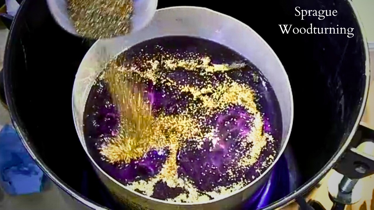 Woodturning - Mesmerizing Maple Burl Bowl With Bronze Shavings and Epoxy