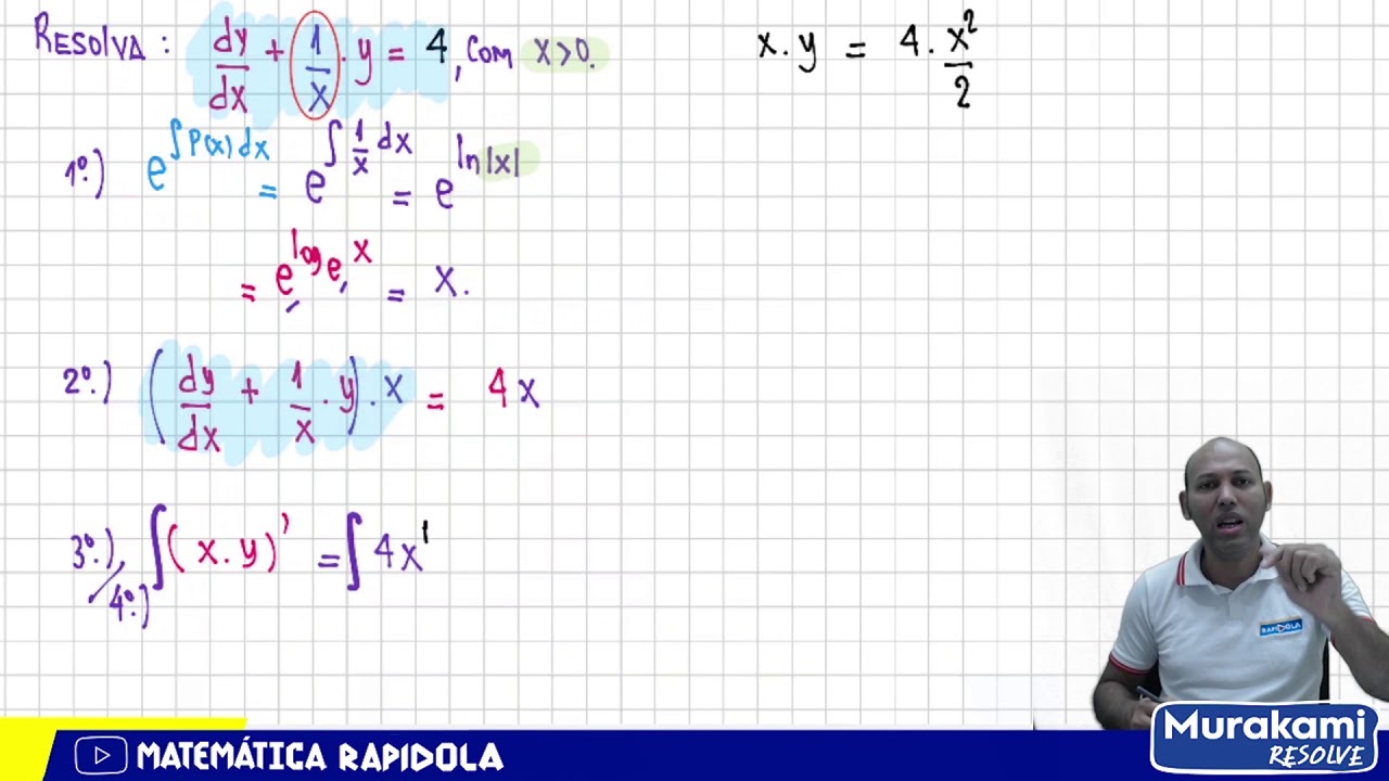 Equações diferenciais - EDO linear de primeira ordem #03
