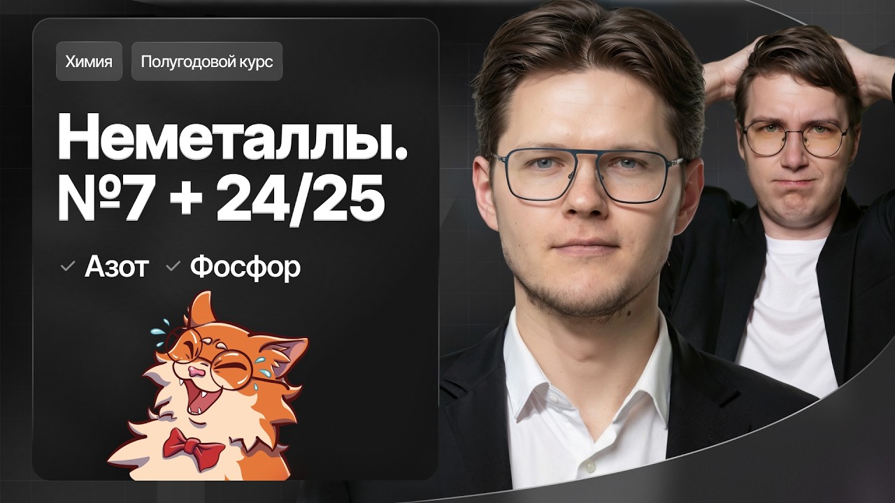 11. Химия неметаллов. Азот и фосфор | Полугодовой курс | Степенин и Дацук