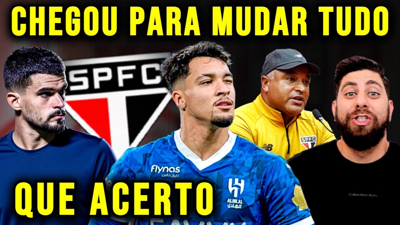 É NOSSO SIM!!! SÃO PAULO TEM MUDANÇA GIGANTESCA NO TIME TITULAR! CRAQUE CHEGA AGORA NO SPFC!