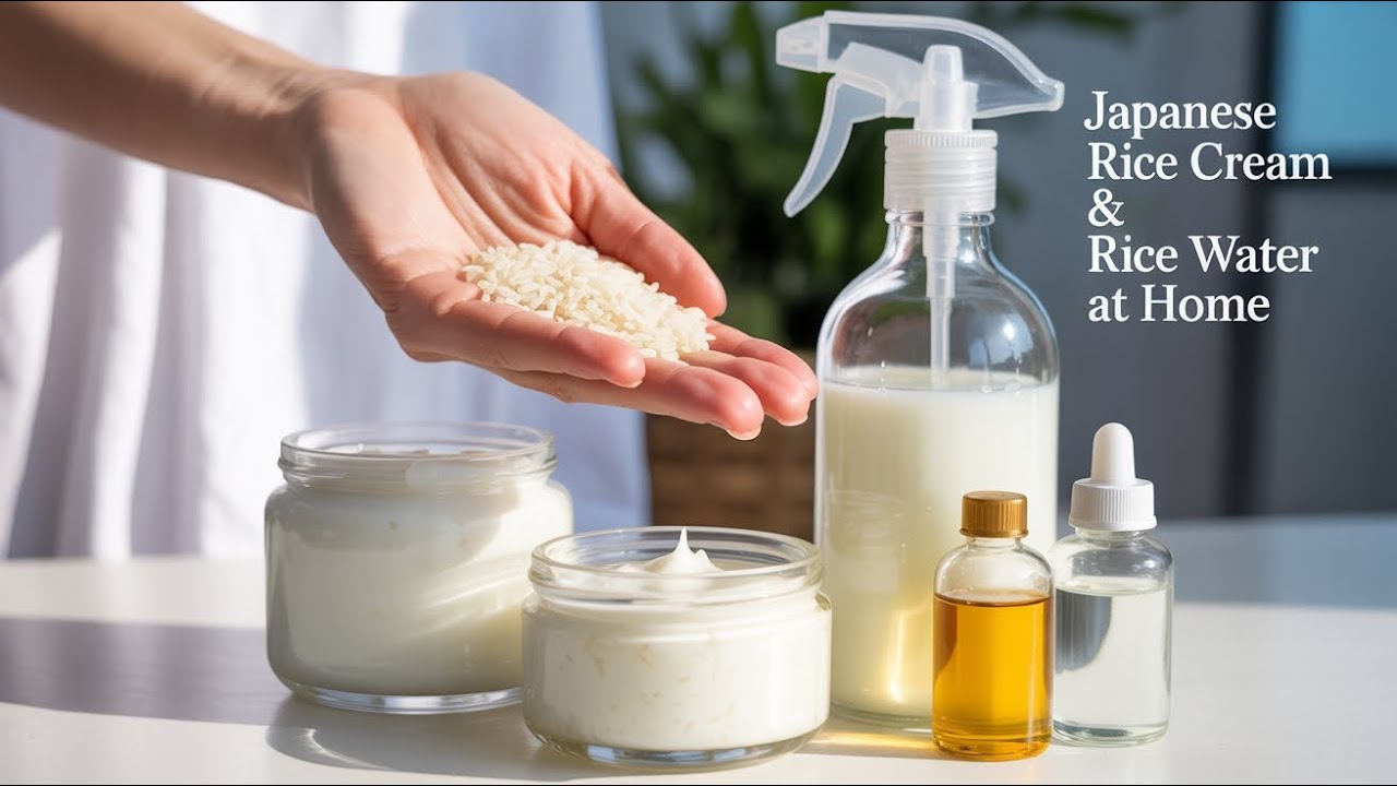 How to make rice cream & rice water for face at home | Glass Skin Secret 