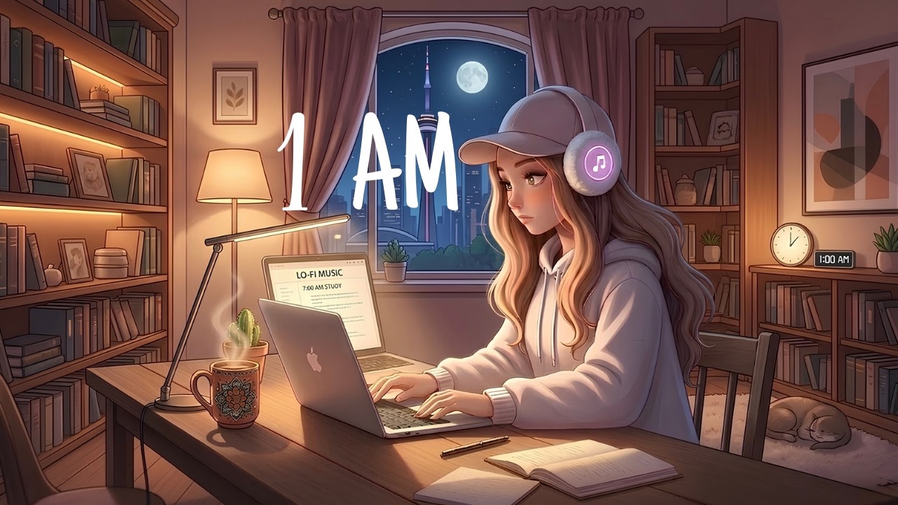 1 AM Study Session 📚 Calm Lofi Beats for Focus & Relax