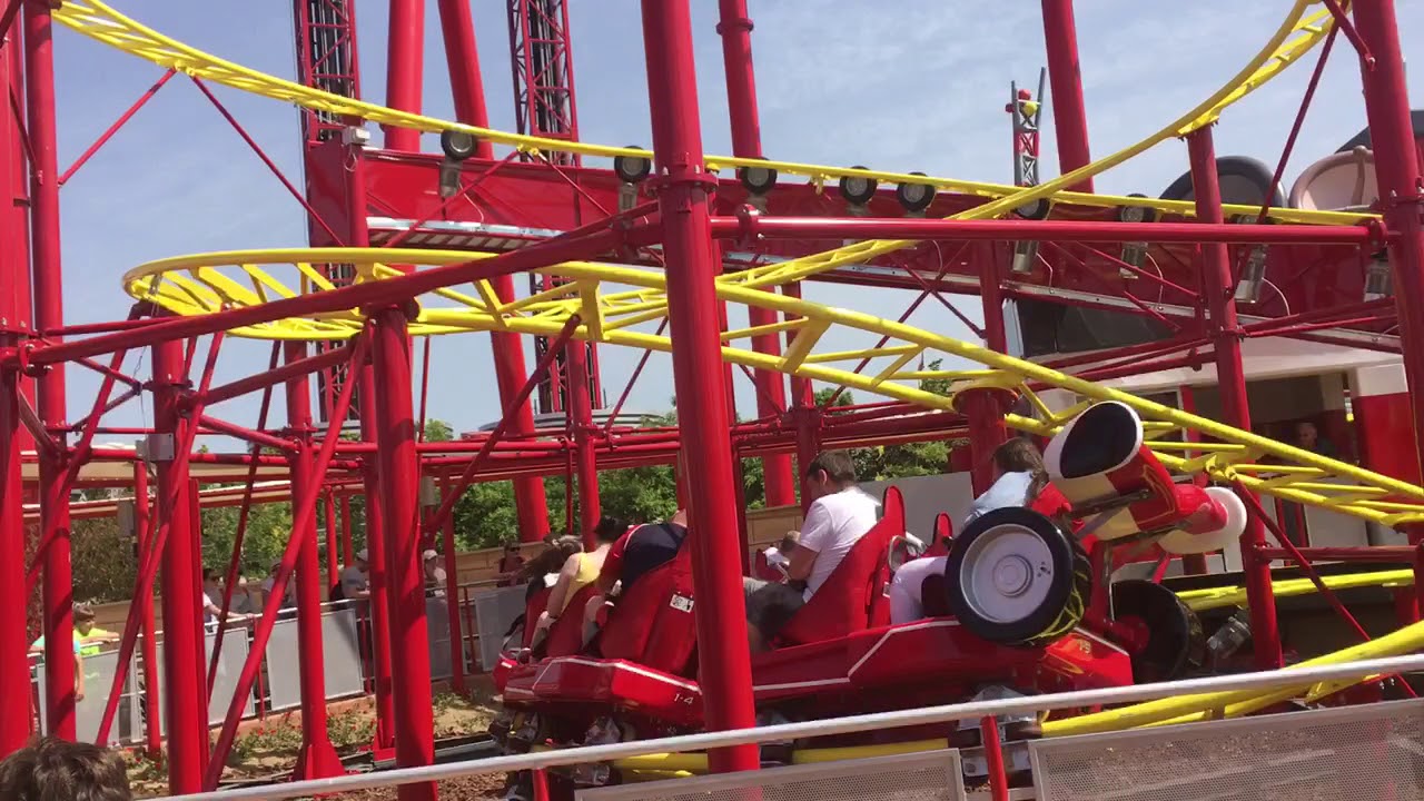 Esme and Dalia on Junior Red Force Ferrariland Port Aventura 2018.