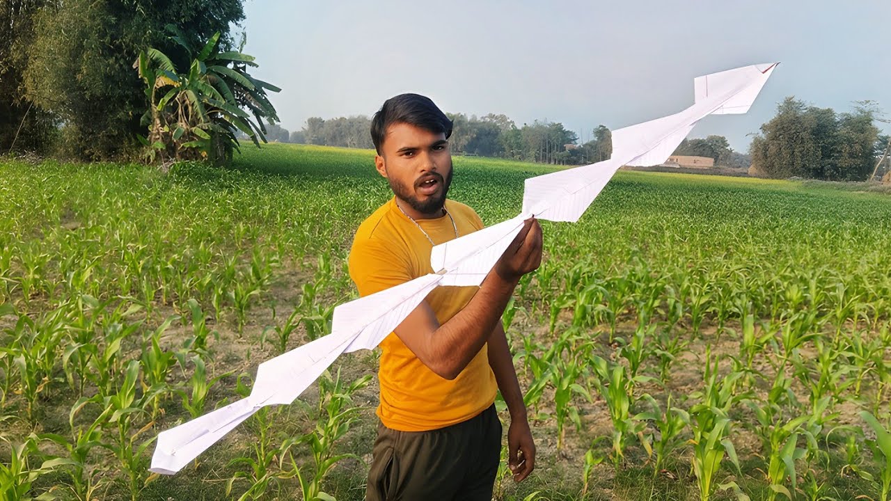 fly paper airplanes by attaching them to sticks | How To Make Paper Plane | Airplane flying 