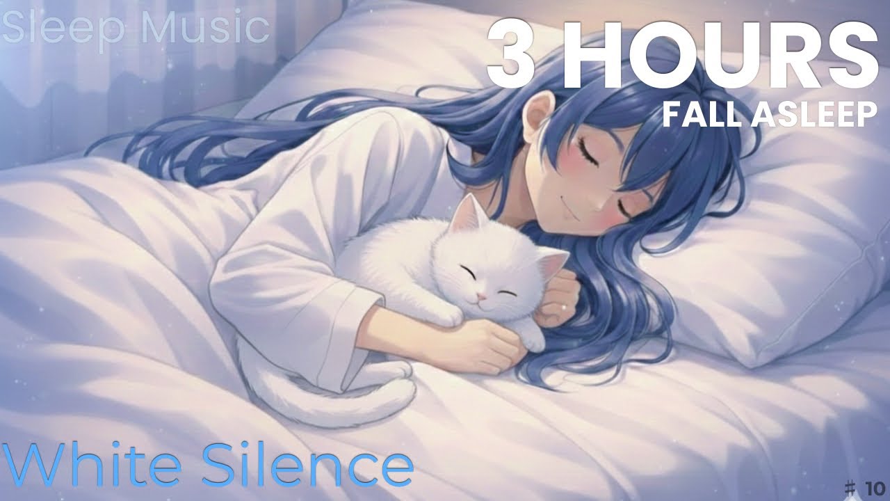【3時間】White Silence｜猫と眠る穏やかな夜｜深い睡眠とリラックス空間