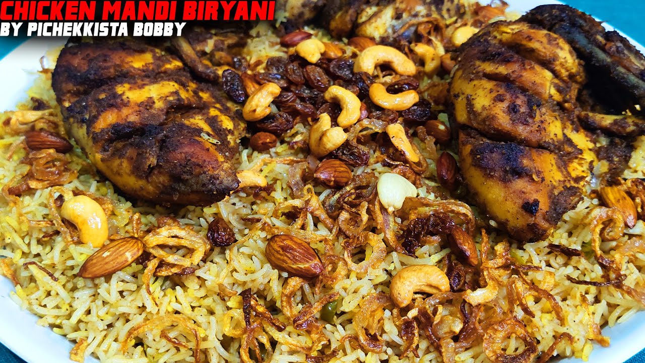 ARABIAN CHICKEN MANDI BIRYANI | AUTHENTIC STYLE | SMOKY FLAVOURED CHICKEN | PICHEKKISTA FOOD RECIPES
