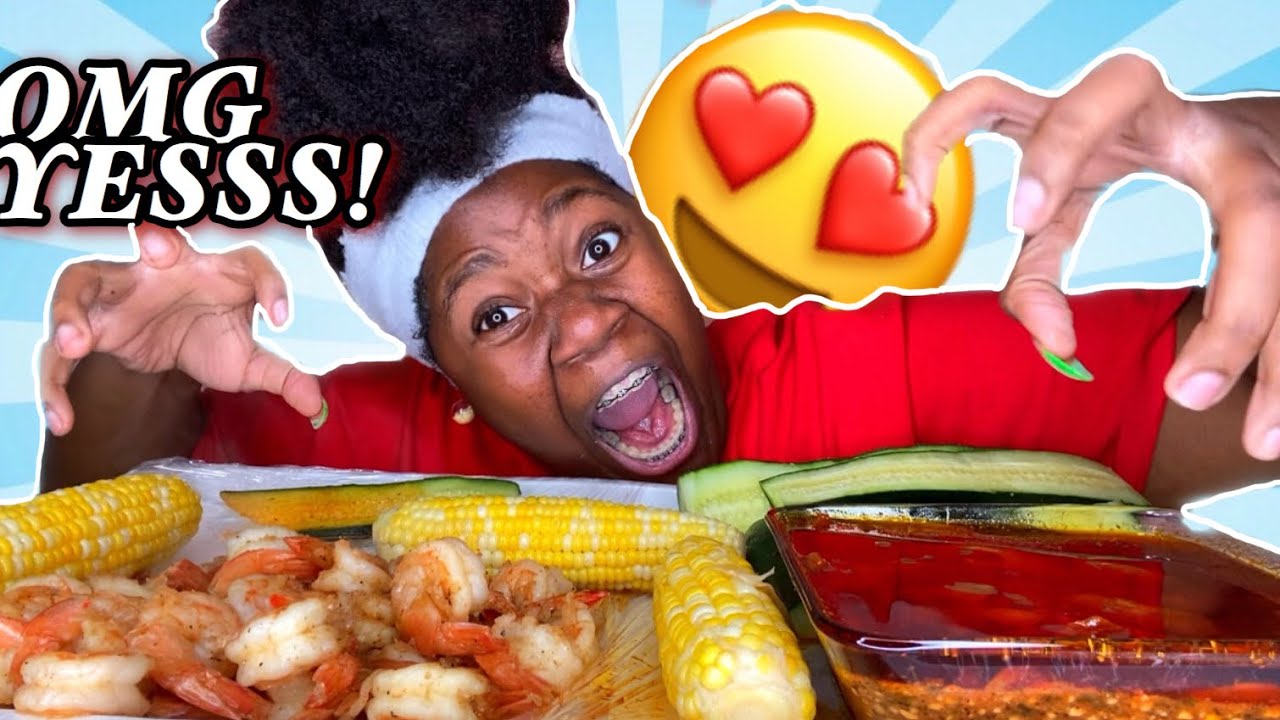 JUMBO SHRIMP MUKBANG + BLOVES SMACKALICIOUS SAUCE | DON'T WIPE YOUR MOUTH CHALLENGE