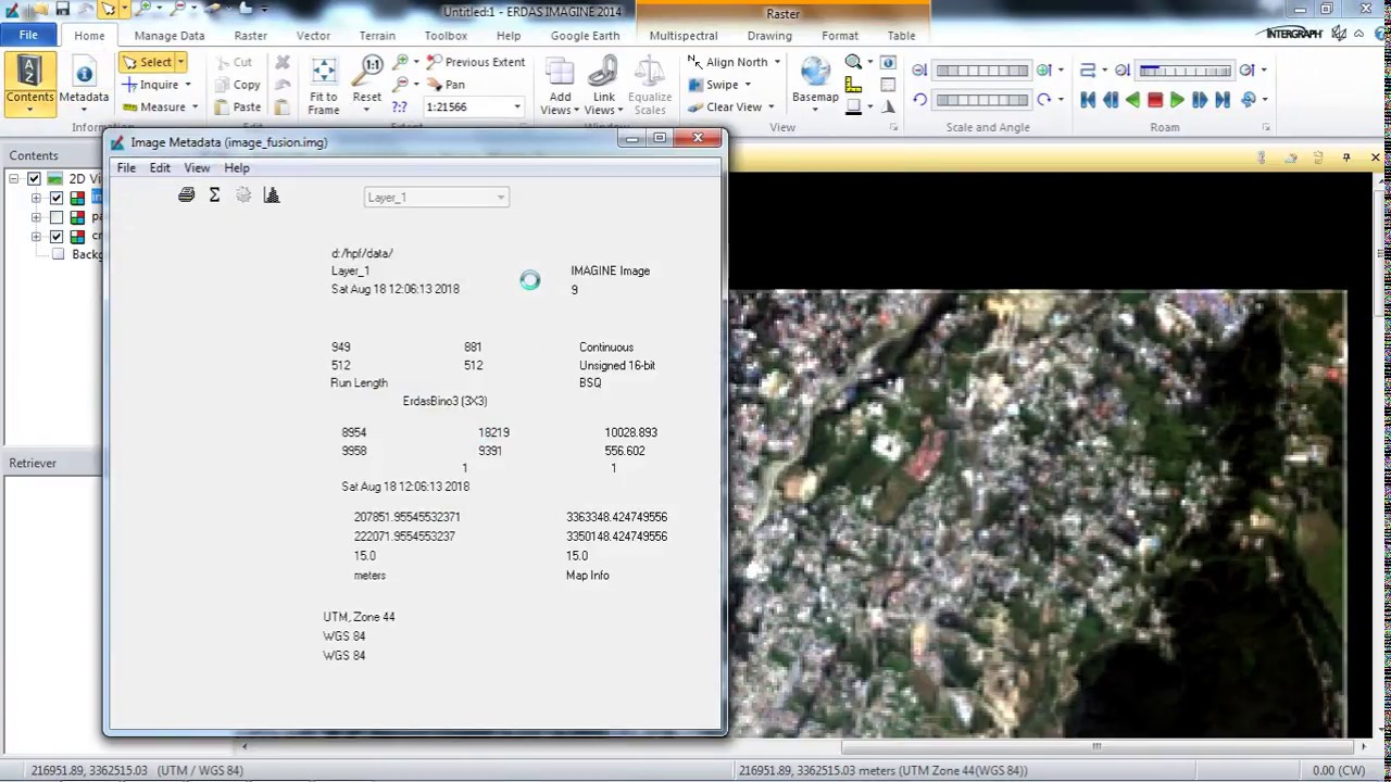 Image Fusion in ERDAS  Imagine 2014