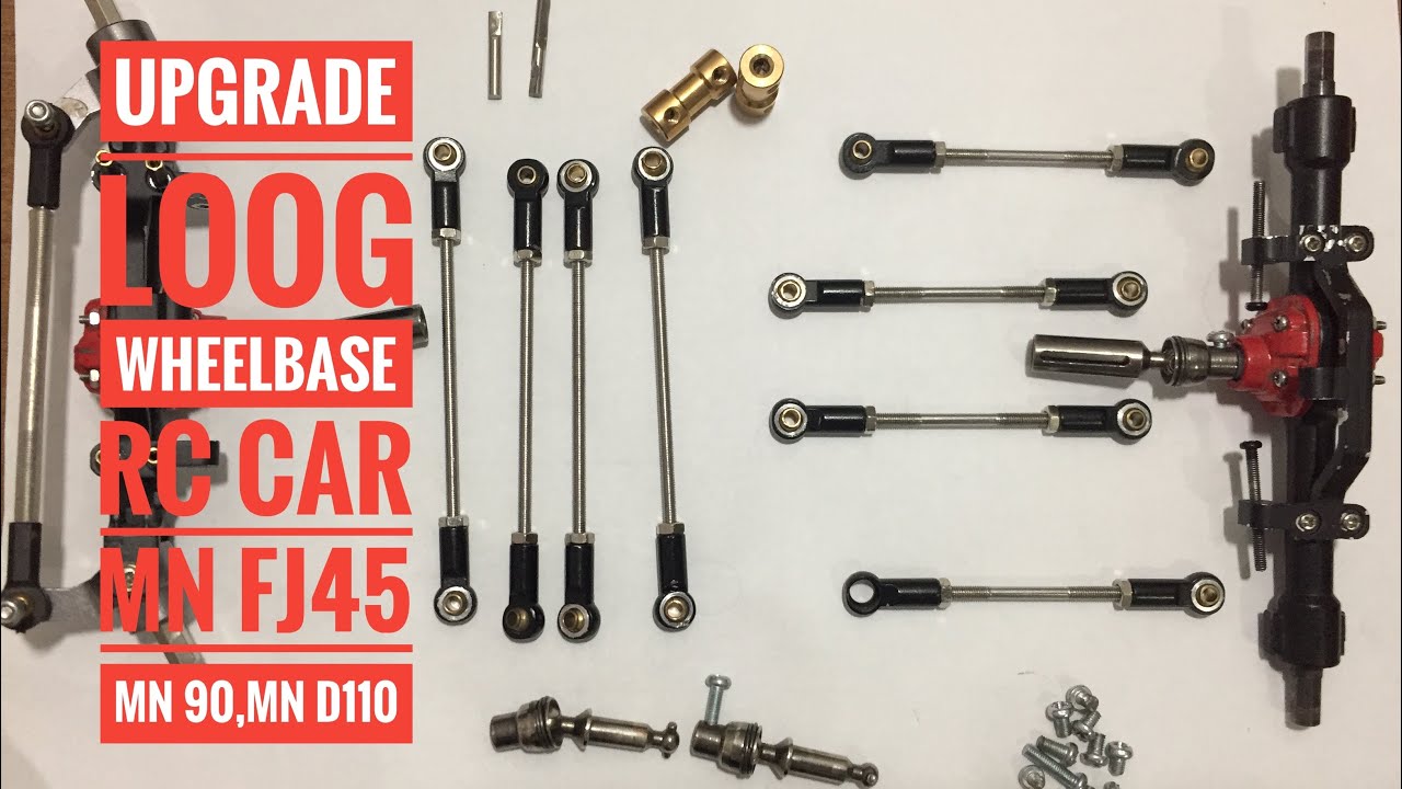 RC Upgrade Loog Wheelbase Link Rod,Poll Rod for MN FJ45, MN D90, MN D110 All Metal Model Scale @1/12