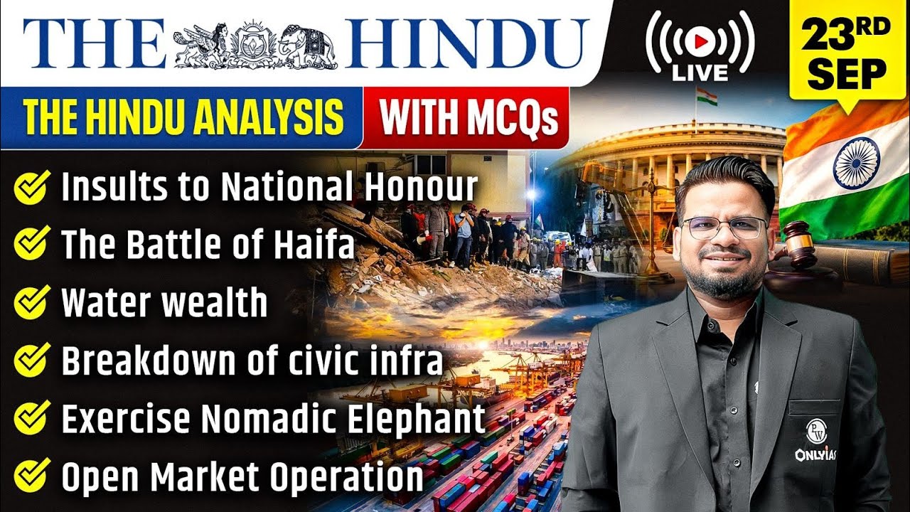 The Hindu Analysis | 23rd September 2026 | The Hindu Newspaper  - Practice Questions | Prashant Sir