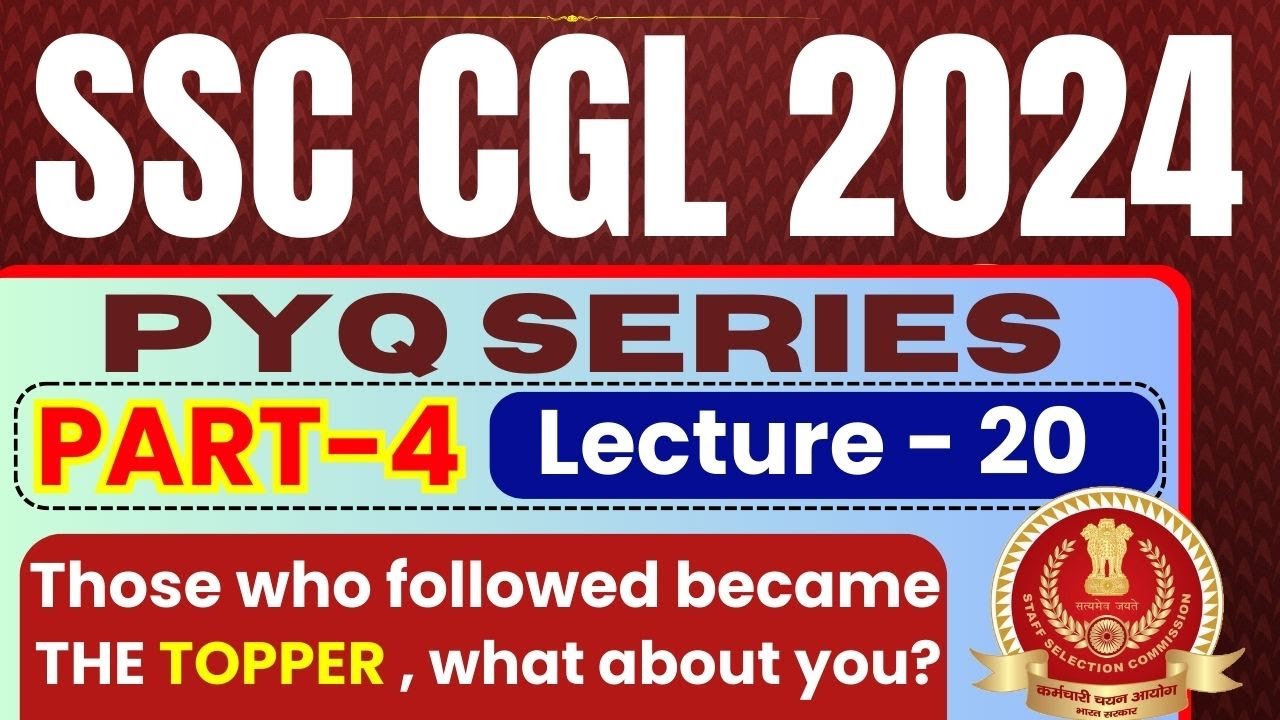 GK FOR SSC CGL 2024 | PYQ SERIES PART 4 | LEC-20 | PARMAR SSC