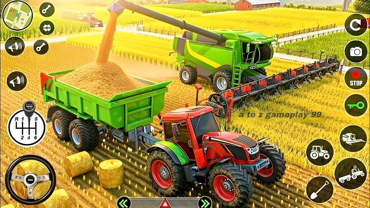 Modern Tractor Farming Driving Simulator 3D - New Farming Simulator 25 -Android Gameplay.