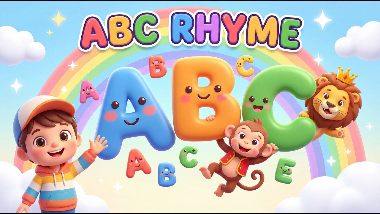 ABC Song for Kids 🎵 | Learn Alphabet A to Z | Fun 2D & 3D Animated Nursery Rhymes