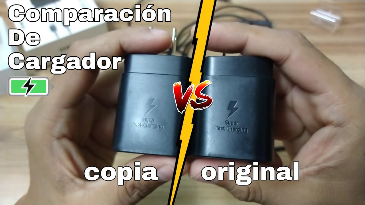Cargador original vs copia de Marketplace (Samsung)