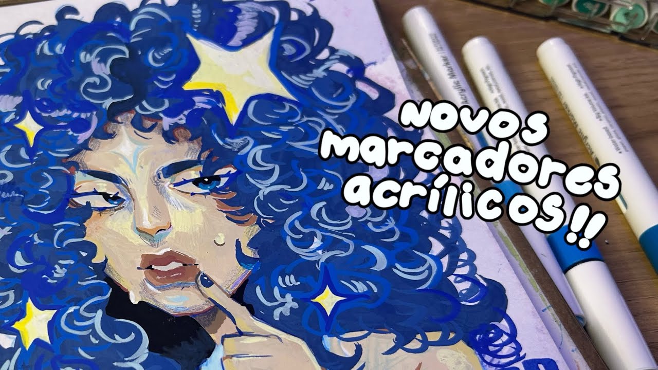 -ˋˏ⭐️ desenhe comigo com marcadores acrílicos da shuttle art ˙ . ꒷ 