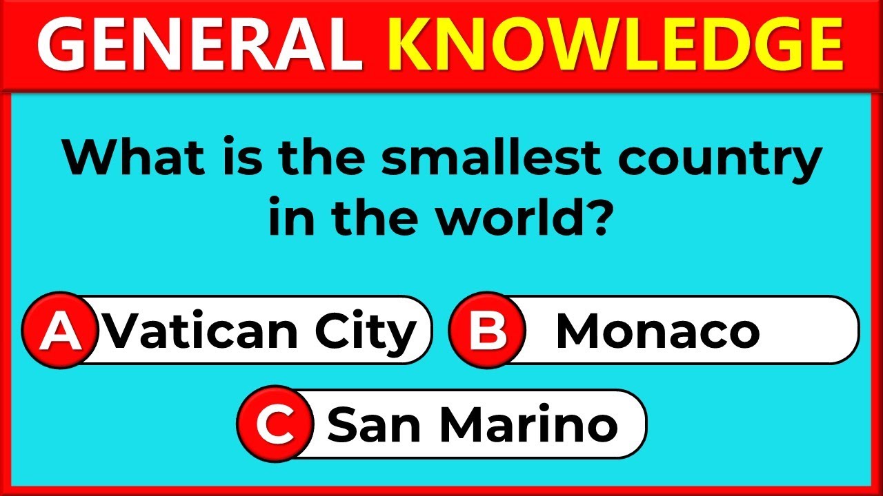 50 General Knowledge Questions! How Good is Your General Knowledge? #challenge 3
