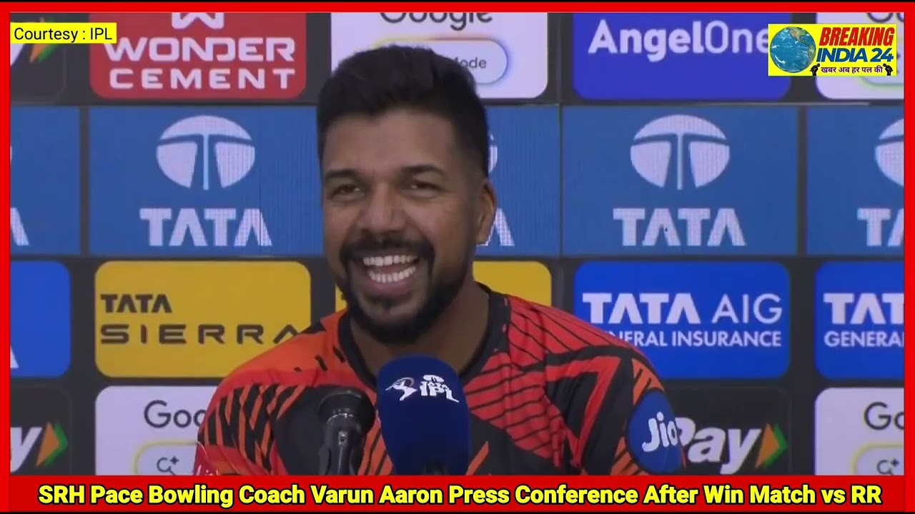 SRH Pace Bowling Coach Varun Aaron Press Conference After Win Match vs RR