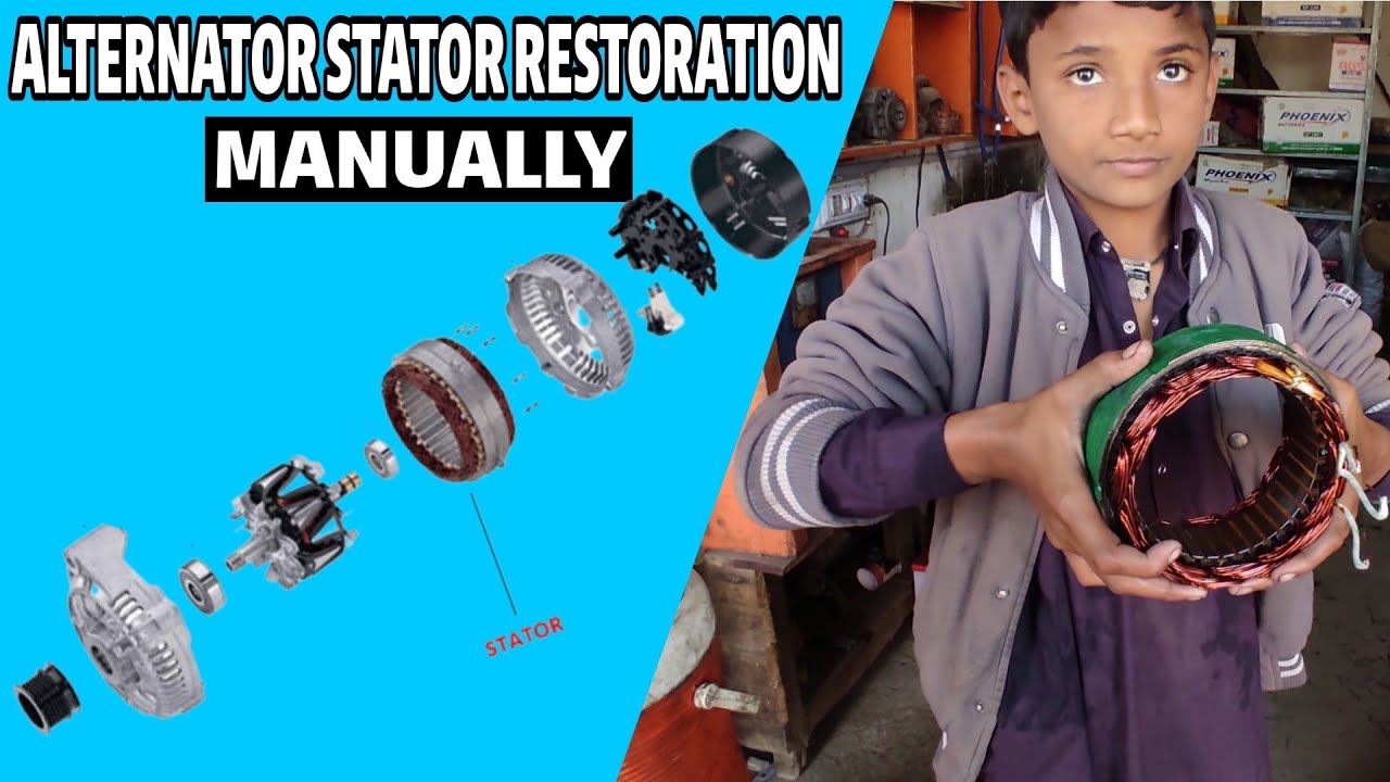 How to Restore old ALTERNATOR STATOR COIL manually at local shop | GENERATOR COIL restoration