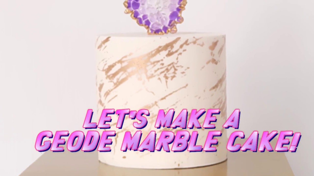 Make an Easy Geode Marble Cake