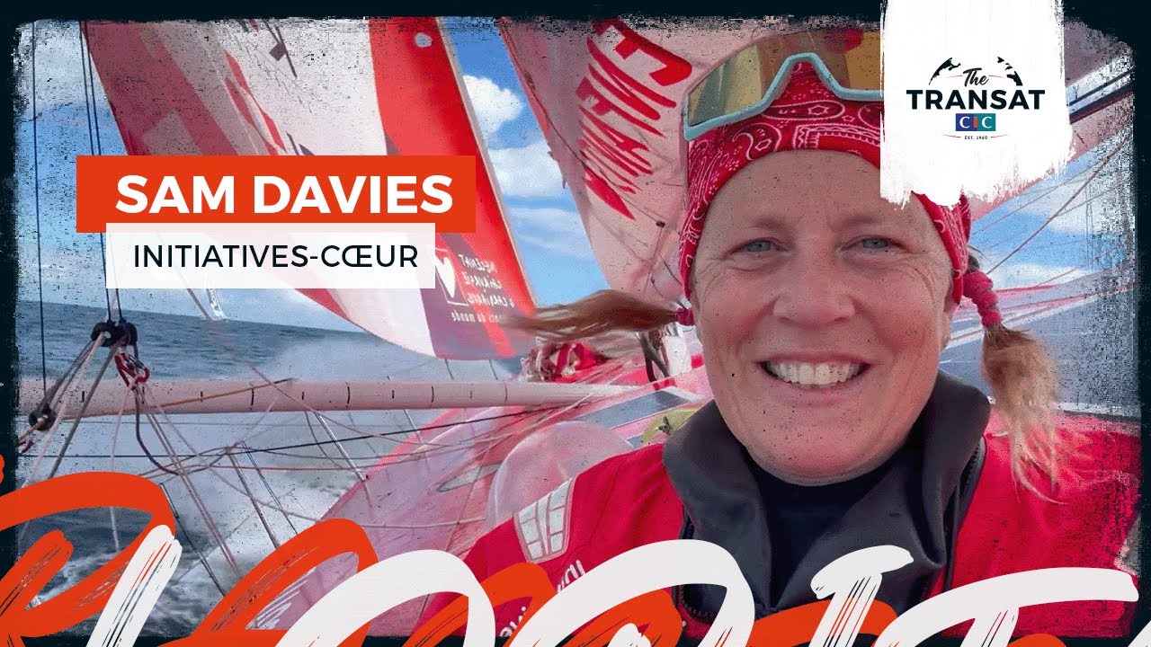 Sam Davies au depart de The Transat CIC