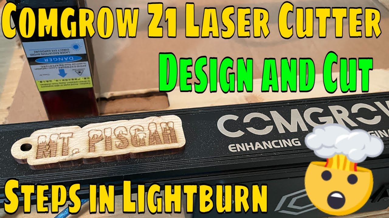 Lightburn Design & Cut a Wooden Keylock (лазерный резак Comgrow Z1)