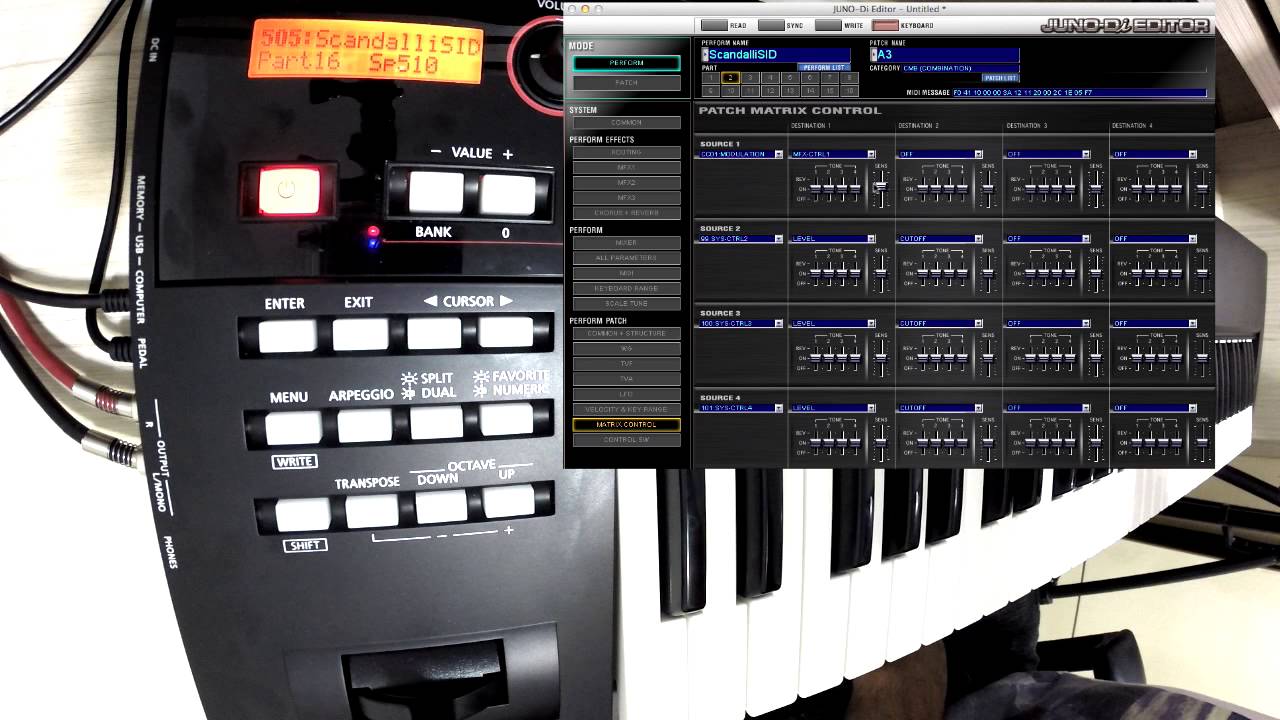 Tutorial Roland XPS-10 Ativando Controles e Roteando MFX Nas Partes