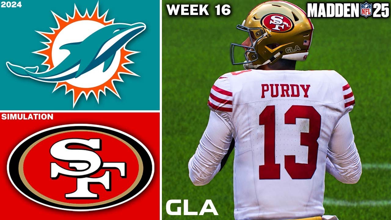 49ers vs. Dolphins | Week 16 Simulation | Brock Purdy | Madden 25 Gameplay