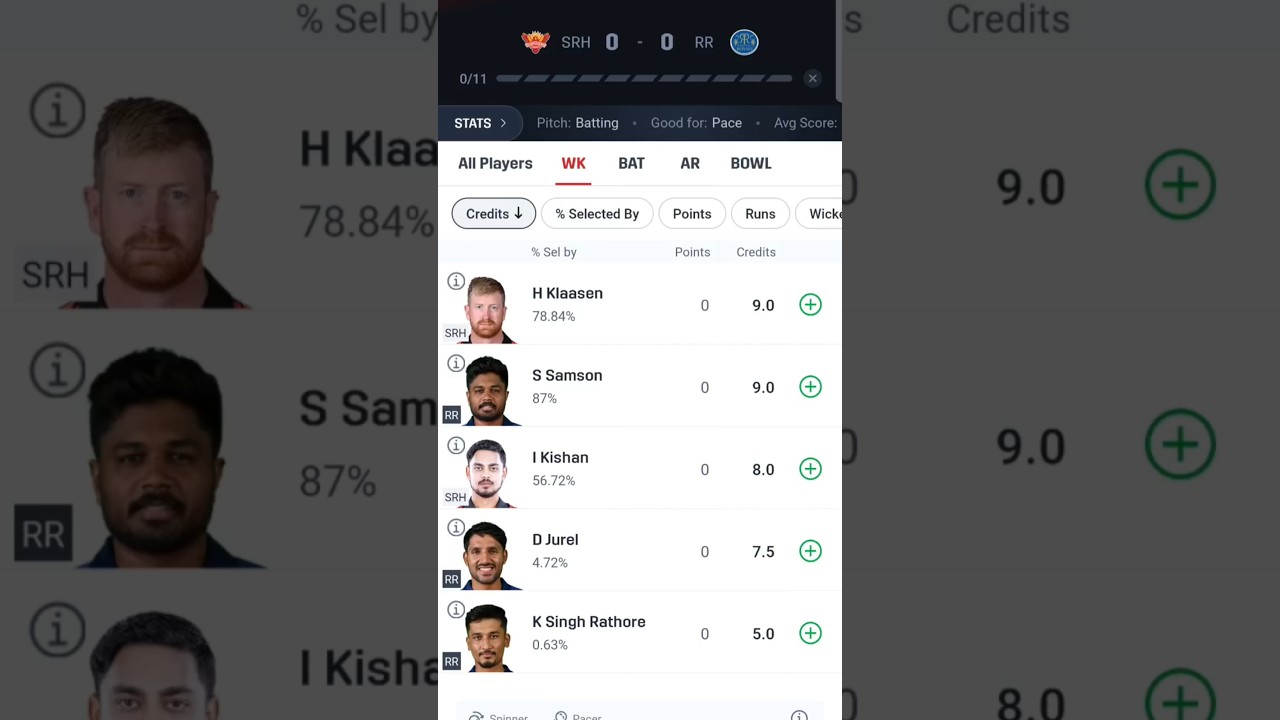 Sunrisers Hyderabad vs Rajasthan Royals Dream11 Prediction team today || SRH vs RR || #ipl #dream11