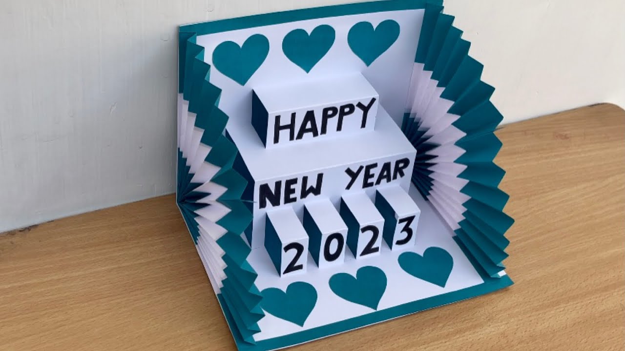 DIY - Happy New Year Greetings Card 2023 | Handmade New Year Card | New Year Special Card