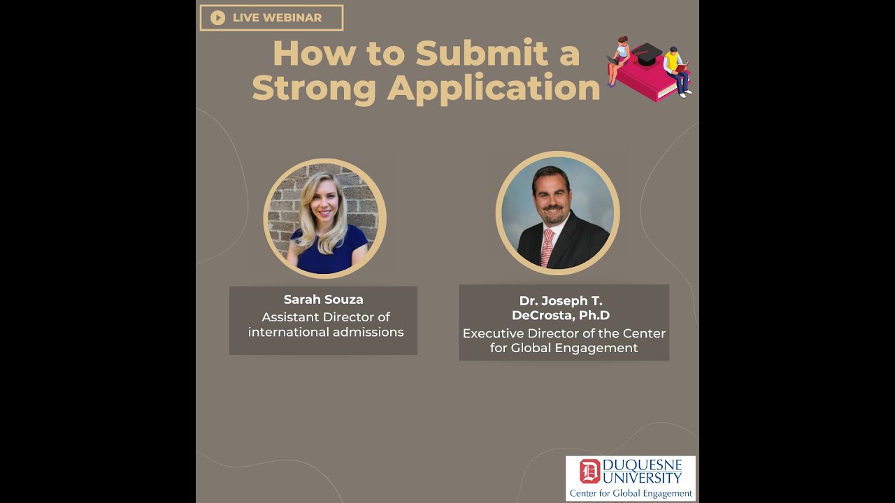 How to Submit a Strong Application SP23 #duquesneuniversity