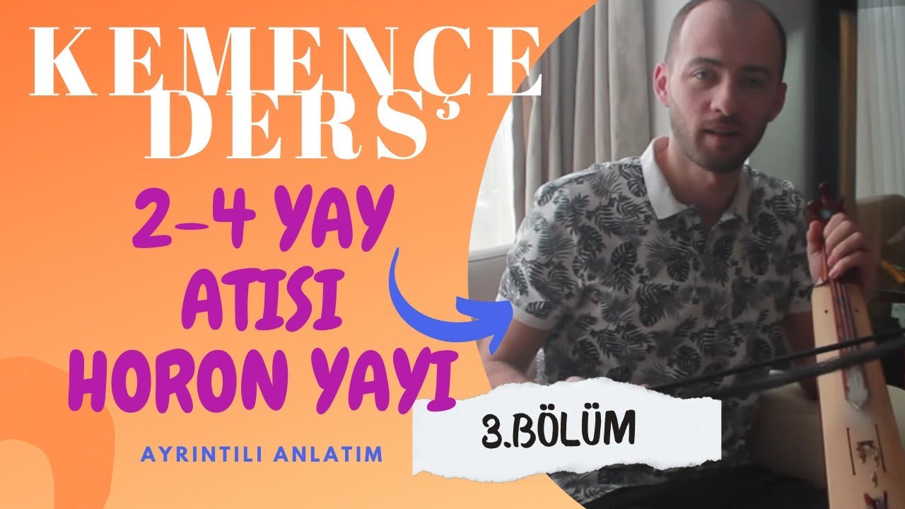 Kemençe Dersi - 2/4 Yay Atışı ve Ritim - Horon Yayı Atma (Notalı ve Notasiz) #kemençedersi #kemence