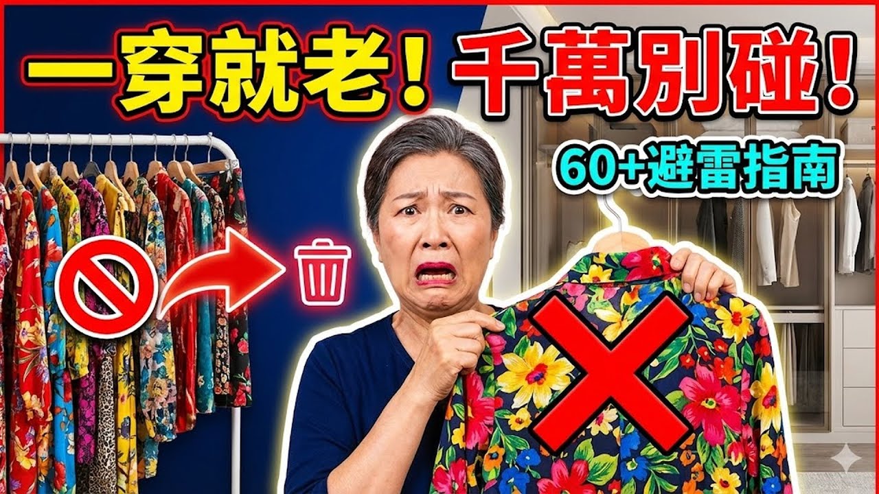 （警告！）女人過了60歲，這10種&ldquo;廉價花色&rdquo;千萬別碰！一穿就顯老，聰明人都在避雷！#60歲  #穿搭 #雷區 #避雷 #服飾 #時尚 #女人味 #氣質 #美麗 #年輕