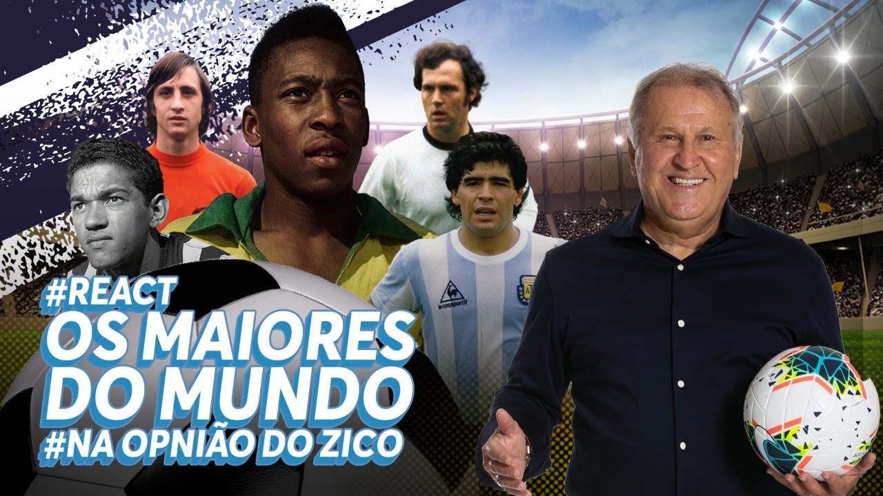 Zico reage ao Pelé, Maradona, Garrincha, Cruyff e Beckenbauer (Melhores de todos os tempos!)