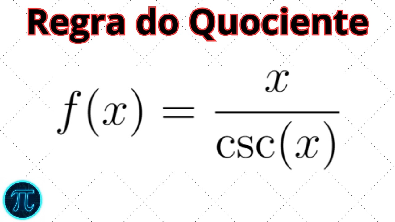 Derivada de f(x) = x / csc(x) (Regra do Quociente)#derivadas #regradoquociente #cálculo #matemática