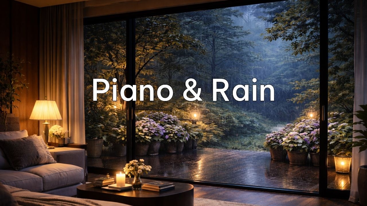 🎵Deep Sleep Rain & Piano - 3 Hours Insomnia Relief 🎧