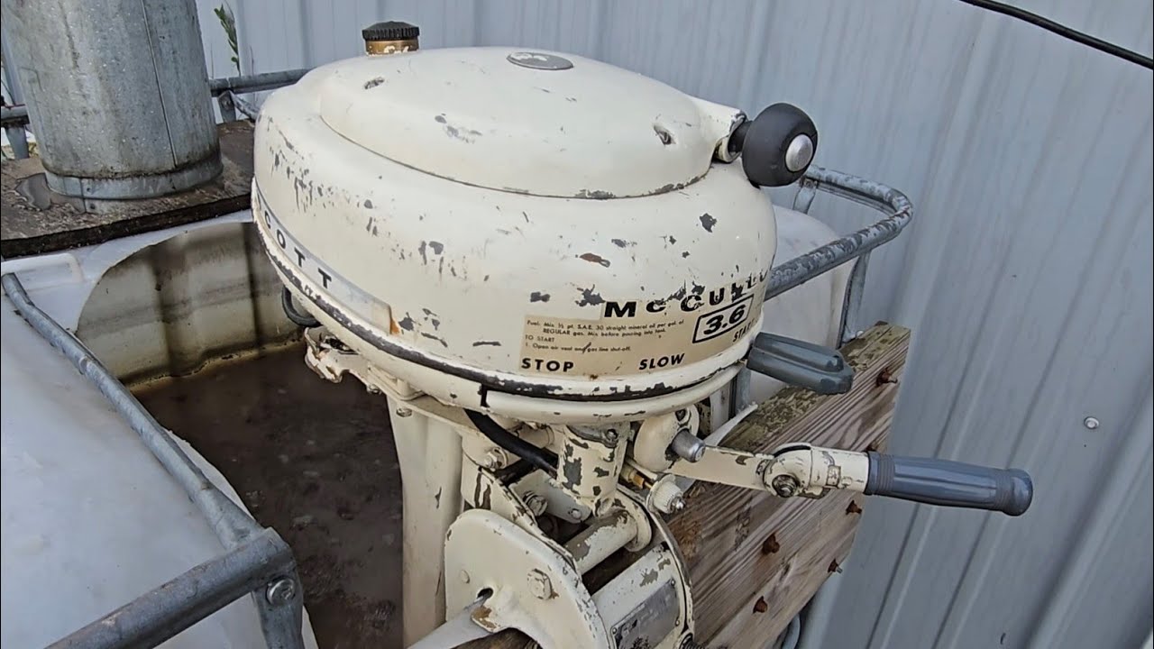 Тест подвесного мотора Scott-McCulloch мощностью 3,6 л.с. 1959 года