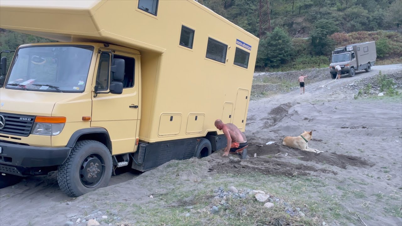 Grenzübertritt Türkei - Georgien, abgesoffen im Sand, hoch zum Chidila Pass / Nahostreise Vlog#13