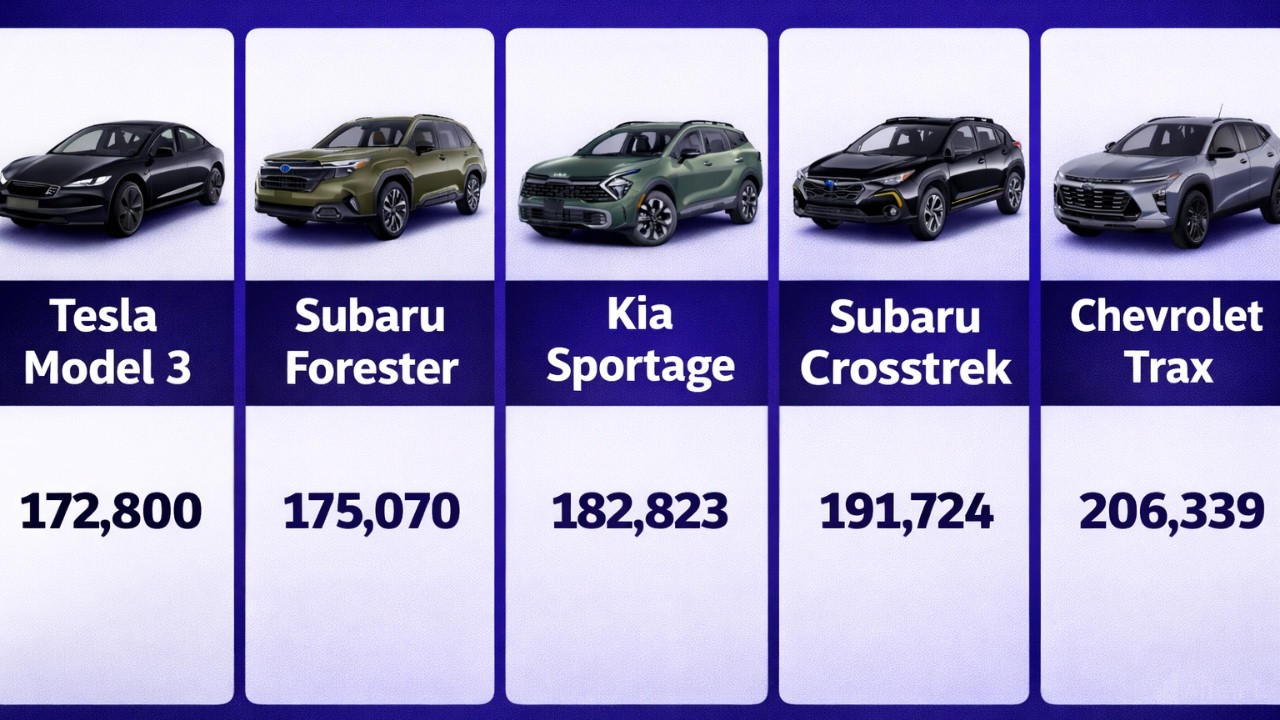 Top 25 best-selling cars in the world in 2025!