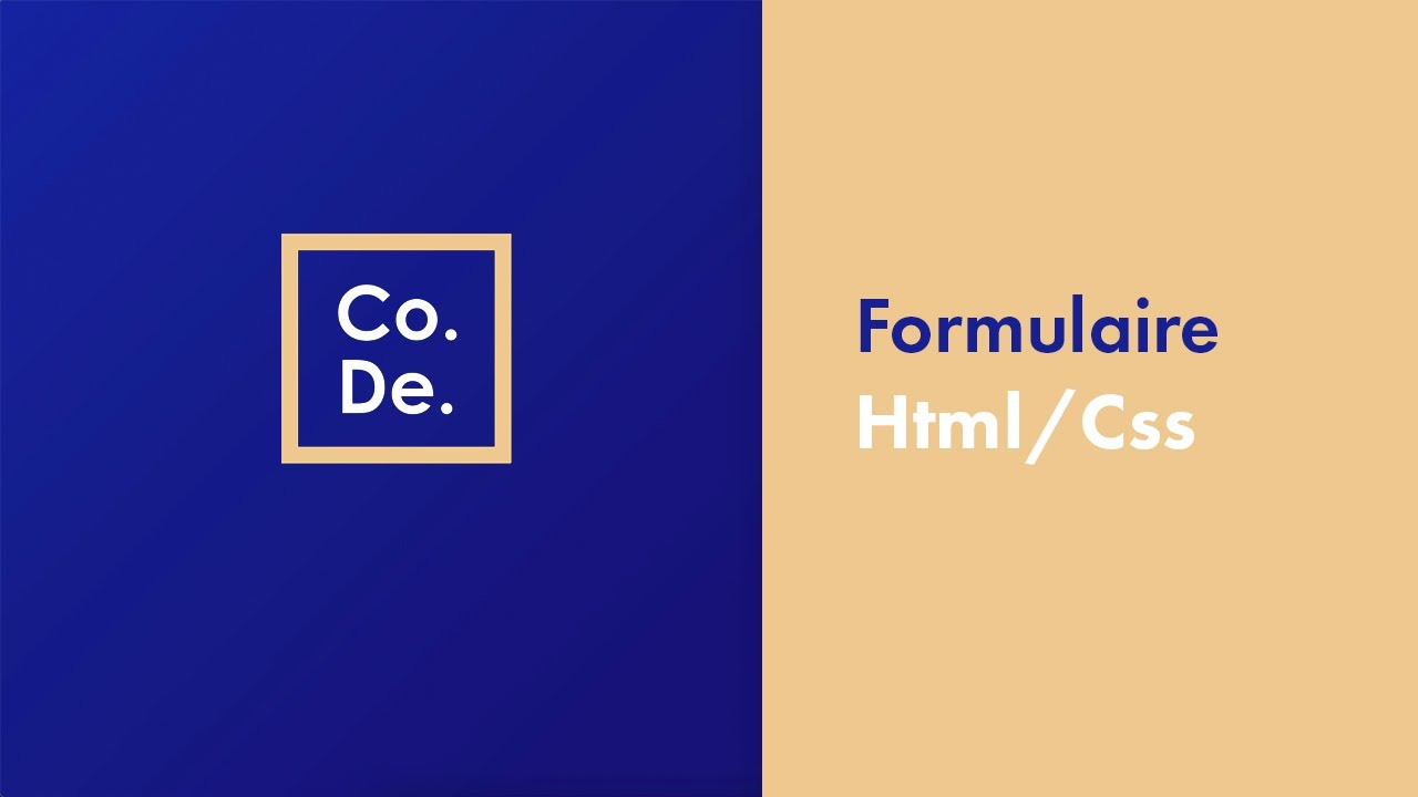 Un formulaire en html et css