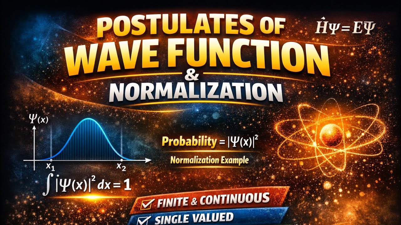 Introduction to Quantum Mechanics | B.Sc.4th sem | Postulates of Wave function 