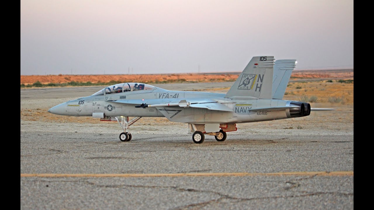 Giant RC F-18F Super Hornet (Skymaster) Dusk Flight - Best in the West Jet Rally 2017