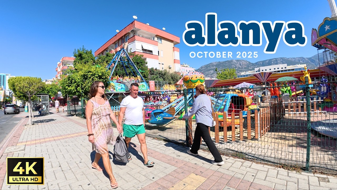 Alanya Mahmutlar Barbaros Street | Antalya Turkey | October 16, 2025 [4K HD]