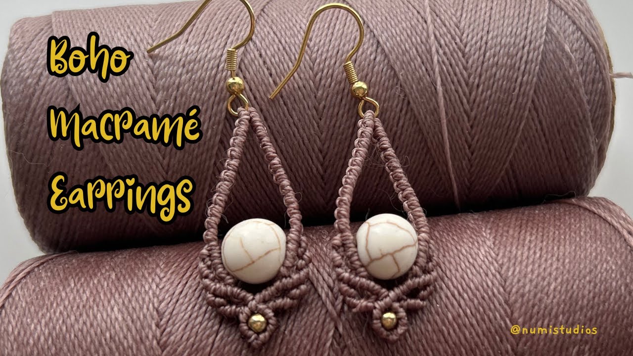 How to Make Boho Macrame Earrings | DIY Macrame Jewelry Tutorial